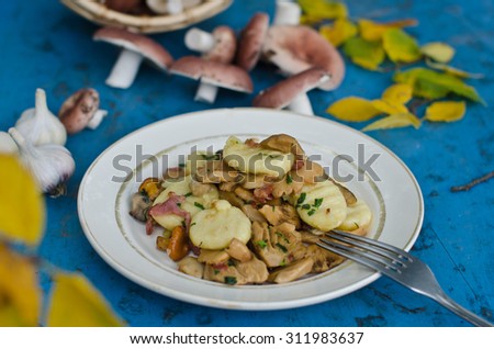 potato gnocchi with wild mushrooms