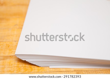 of the stack of paper close-up