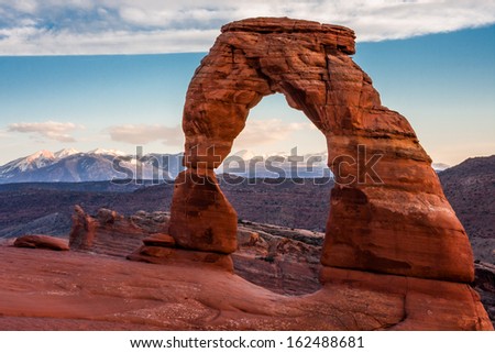 Delicate Arch in the Arches National Park, Utah, United States.