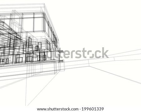 building sketch blueprint