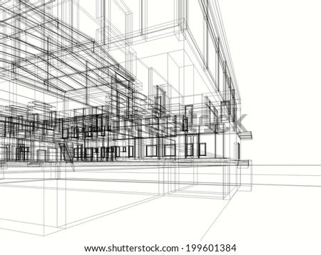 building sketch blueprint