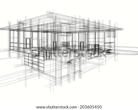 architecture building sketch