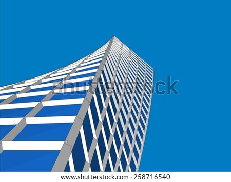 Modern architecture building. Skyscraper construction