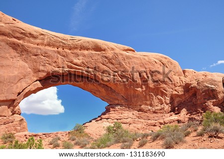 Sunny day in Arches National Park Moab