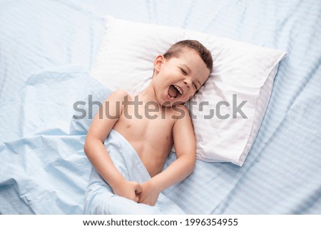 Similar – Image, Stock Photo Child does not open his mouth
