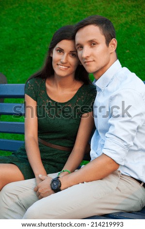 two person loving each other resting in the Park