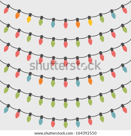 Set of 6 Christmas string lights