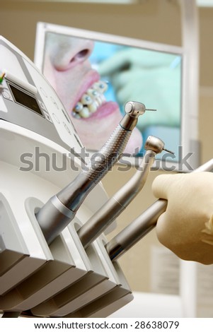 Medicine dental tools of stomatologic cabinet