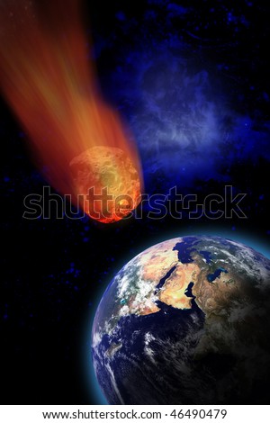 Meteor Falling To The Earth Stock Photo 46490479 : Shutterstock