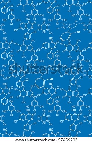 Chemical Formula Background. Seamless Pattern Stock Vector Illustration ...