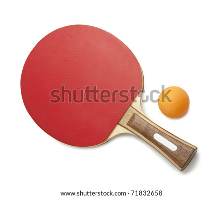 Similar – Foto Bild Roter Schläger für Tischtennis mit weißem Ball auf blauem Hintergrund. Tischtennis-Sportgerät in minimalem Stil. Flachlegung, Draufsicht, Kopierraum