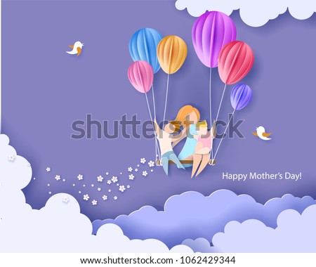 Similar – Image, Stock Photo happy child with balloons in the field