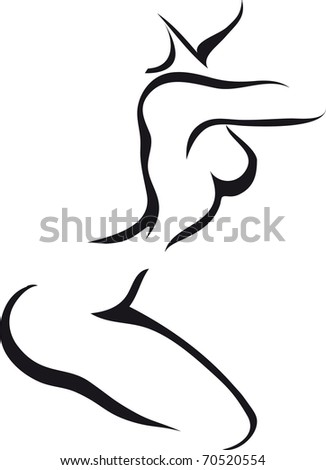 Sketch Of Woman Torso Stock Vector Illustration 70520554 : Shutterstock