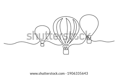 Hot Air Balloon Outline | Free download on ClipArtMag