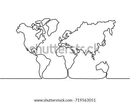 black and white map of earth
