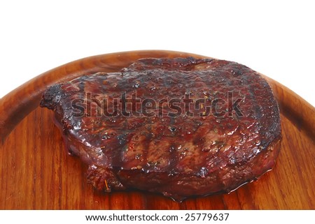 cooked cutler on wood platter