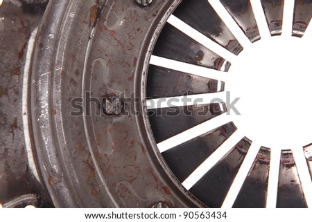 real used car clutch isolated over white background
