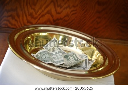 Church offering plate