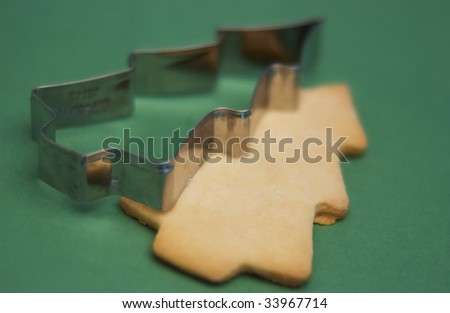 Christmas cookie with cookie cutter