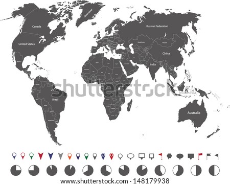 world map with country names