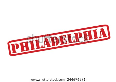 PHILADELPHIA Red Rubber Stamp vector over a white background.