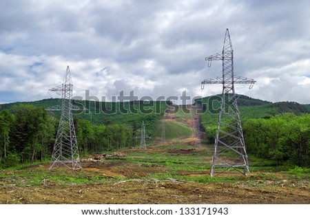Support line of transfer electric energy