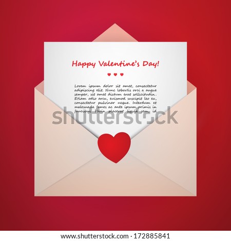 Valentine's Day Vector Envelope