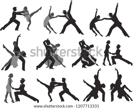 Free Dancing Couple Silhouettes Vector Art | Download Free Vector Art ...