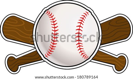 Baseball  ball and bat