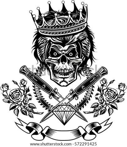 Stabbing Skulls with Knife Vector | Download Free Vector Art | Free-Vectors