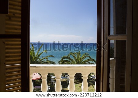 A view to the sea from the local villa