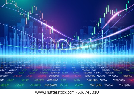 Stock exchange concept, vector background
