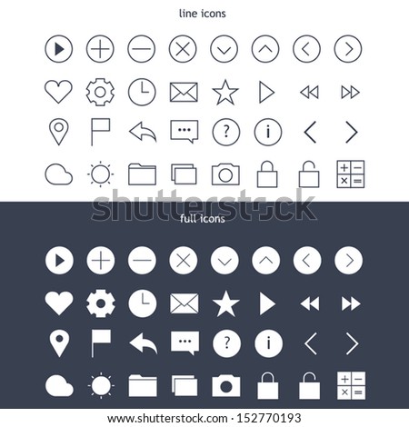 Icons set for tab bar