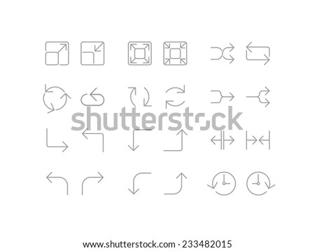 Arrow set icon. Vector illustration for web sites and mobile applications. Simple Flat Metro design style. ESP10