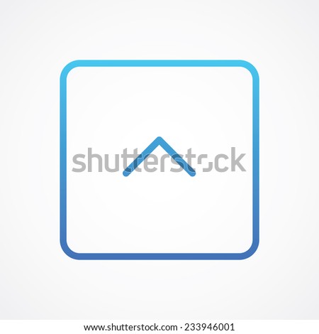 Up Top arrow rounded button for web, site, mobile, application. Vector illustration. Simple flat metro style