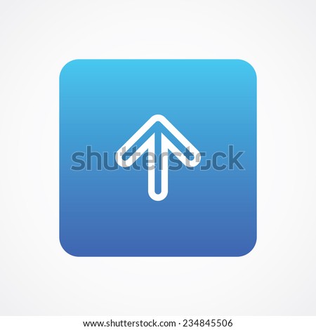 Arrow Up Top icon button. Vector illustration for web, site, mobile application. Simple flat metro design style