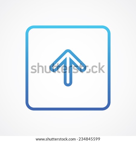 Arrow Up Top icon button. Vector illustration for web, site, mobile application. Simple flat metro design style