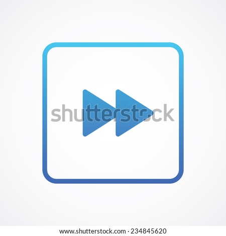 Fast Forward Next media control icon button. Vector illustration for web, site, mobile application. Simple flat metro design style