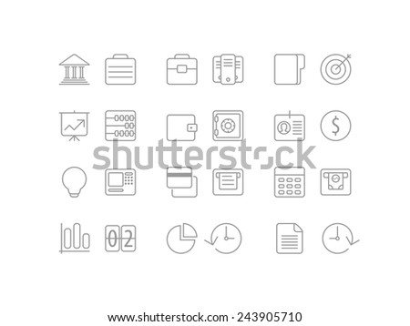 Business and finance set of icons in line style