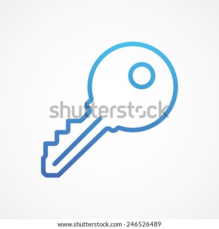Key icon in line style