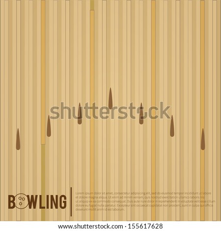 Bowling alley, surface of a bowling