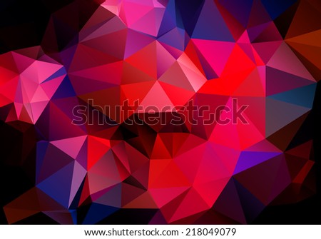 Bright contrast abstract multicolored triangle background polygon