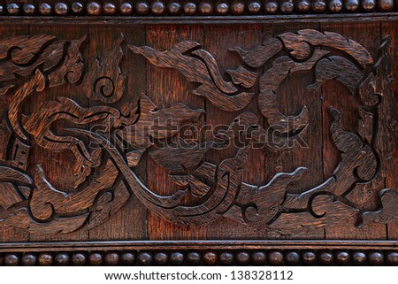 Wood  pattern Handmade wood carvings made of palm