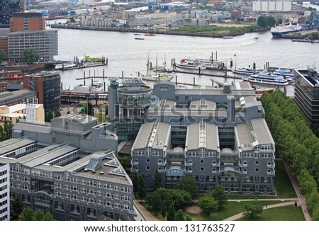 HAMBURG, GERMANY - MAY 25, 2011: Building of the Gruner + Jahr Publishing on May 25, 2011 in Hamburg, Germany. Gruner + Jahr GmbH is the largest European printing and publishing company.