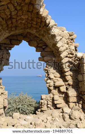 Fragment Of Ancient Arch In National Park Of Ashkelon In Israel Stock Images Page Everypixel