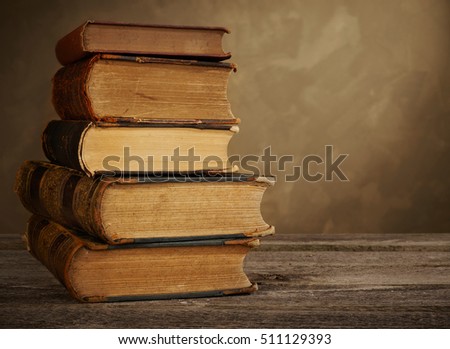 Similar – Image, Stock Photo Stack Of Antique Books Old