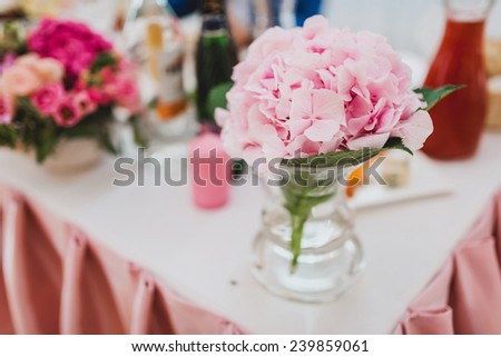 wedding decoration in pink style