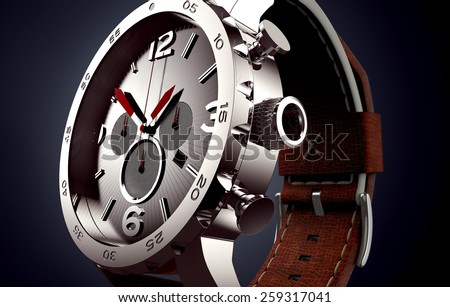 wrist watch on black background