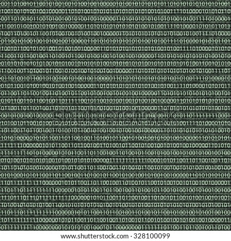 Seamless green background made of binary code displayed on horizontal rows, concept of computing, telecommunications and encoded data