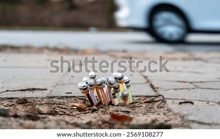 Similar – Image, Stock Photo Cables come out of the ground